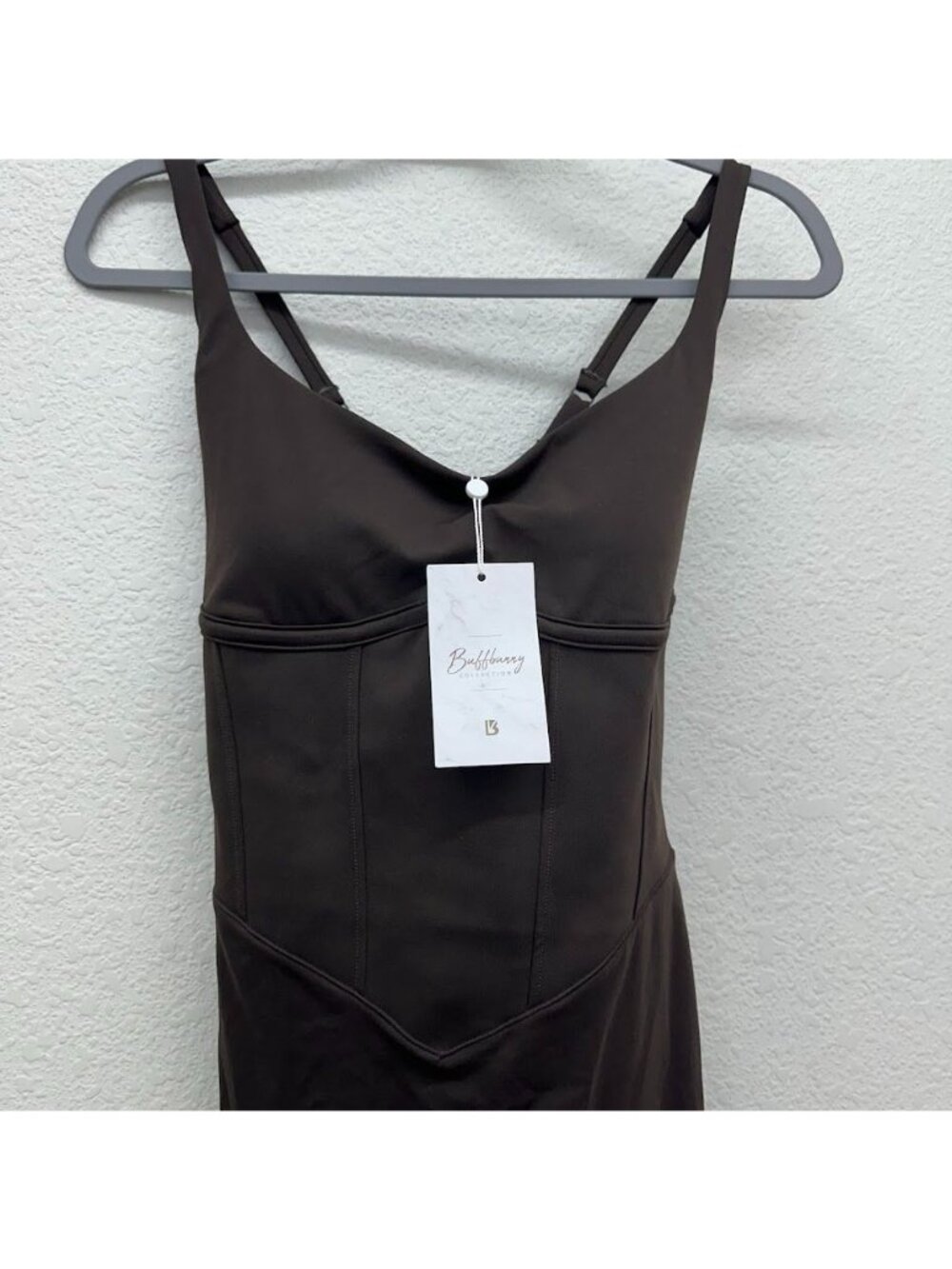 BuffBunny Corset Bodysuit Cold Brew Sleeveless One Piece Womens Size Large NEW - Picture 2 of 8